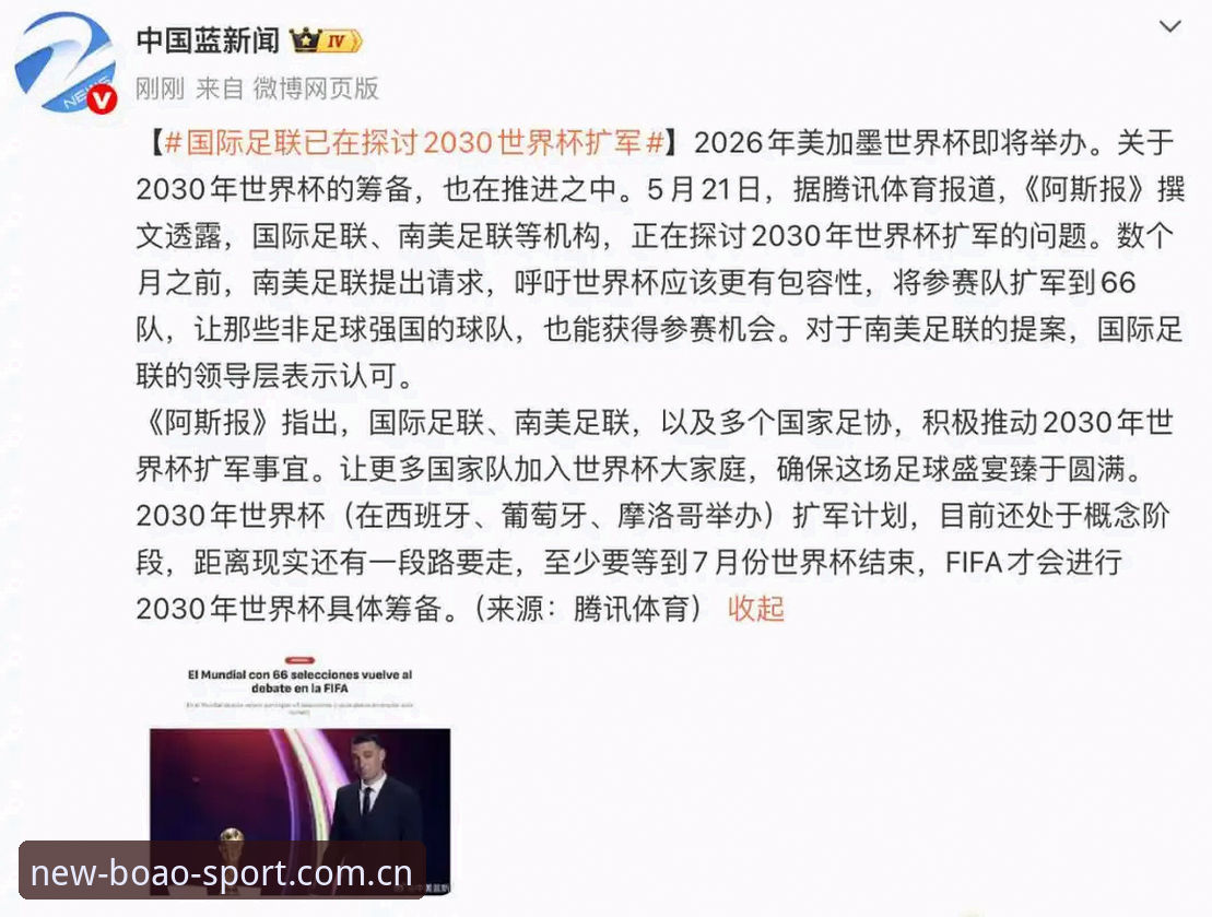 2026博奥体育APP苹果下载 2030世界杯扩军66队详解:中国男足迎历史机遇